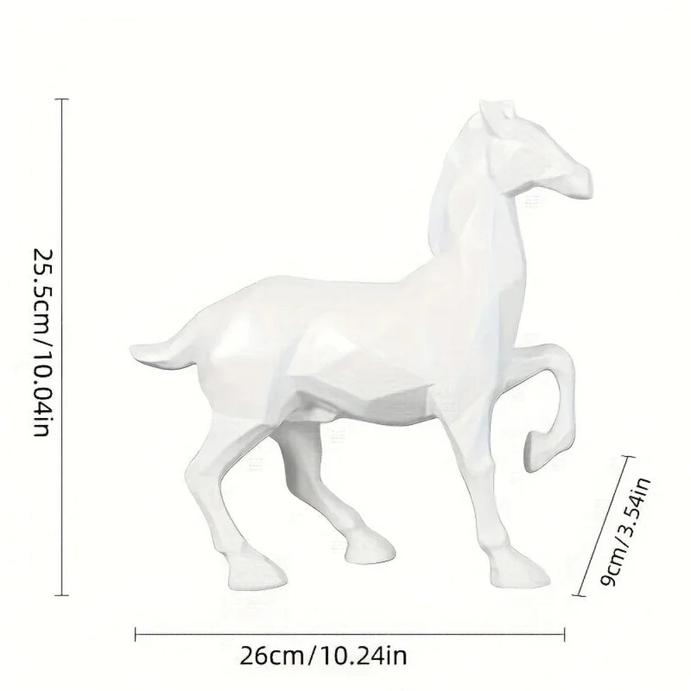 Ornament - White Horse Artwork Design, back view - House Of Avana