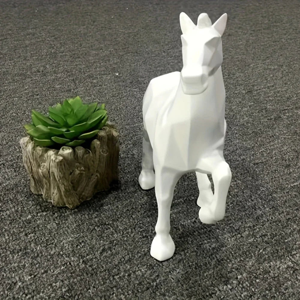 Ornament - White Horse Artwork Design, side view - House Of Avana