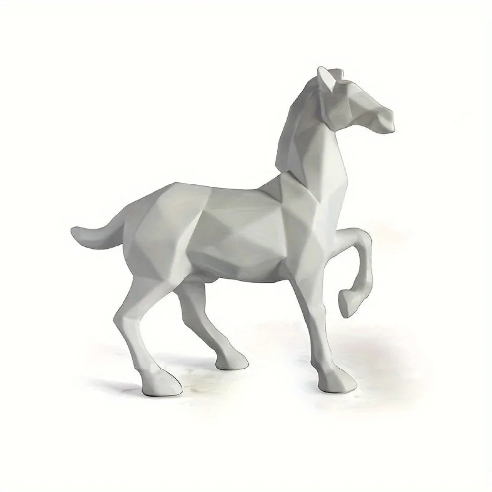 Ornament - White Horse Artwork Design, top view - House Of Avana