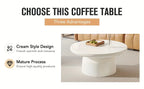 Milk White Circular Coffee Table, Living Room Central Table, Suitable For Modern Coffee Tables In Living Rooms And Bedrooms, Household Furniture, Easy To Assemble House Of Avana