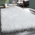 Fluffy White Rug Shaggy for Living Room Soft & Shimmering - House Of Avana
