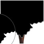 Scallop Embroidery Sateen Cotton Solid Table Cloth - Black PushpLinen