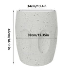 Aesome Drum Shape Outdoor Side Table Concrete Side Table 13.4x18.11inch Small Outdoor Side Table End... - House Of Avana