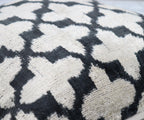 Canvello Throw Back Blavk & White Cushion for Sofa | X in (40 X Cm), top view - House Of Avana