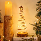 Glass Star Tree Topper with Warm White Twinkling Lights - House Of Avana