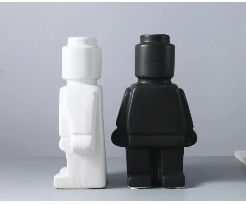 Vase - Decorative Ceramic White, alternate view - House Of Avana