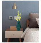 Vase - Decorative Ceramic White, dimensions view - House Of Avana