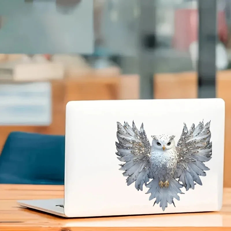 6inch Cute White Owl Vinyl Decal, Car Sticker for Laptop, Bottle, Truck, Phone, Motorcycle, Window,... - House Of Avana