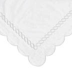 600 Thread Count Scallop Rope Embroidered Cotton Duvet Set Mélange Home