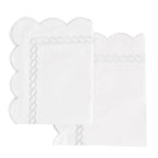 600 Thread Count Scallop Rope Embroidered Cotton Euro Sham Pair Mélange Home