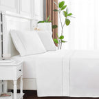 600 Thread Count Framed Sateen Embroidered Cotton Sheet Set Mélange Home