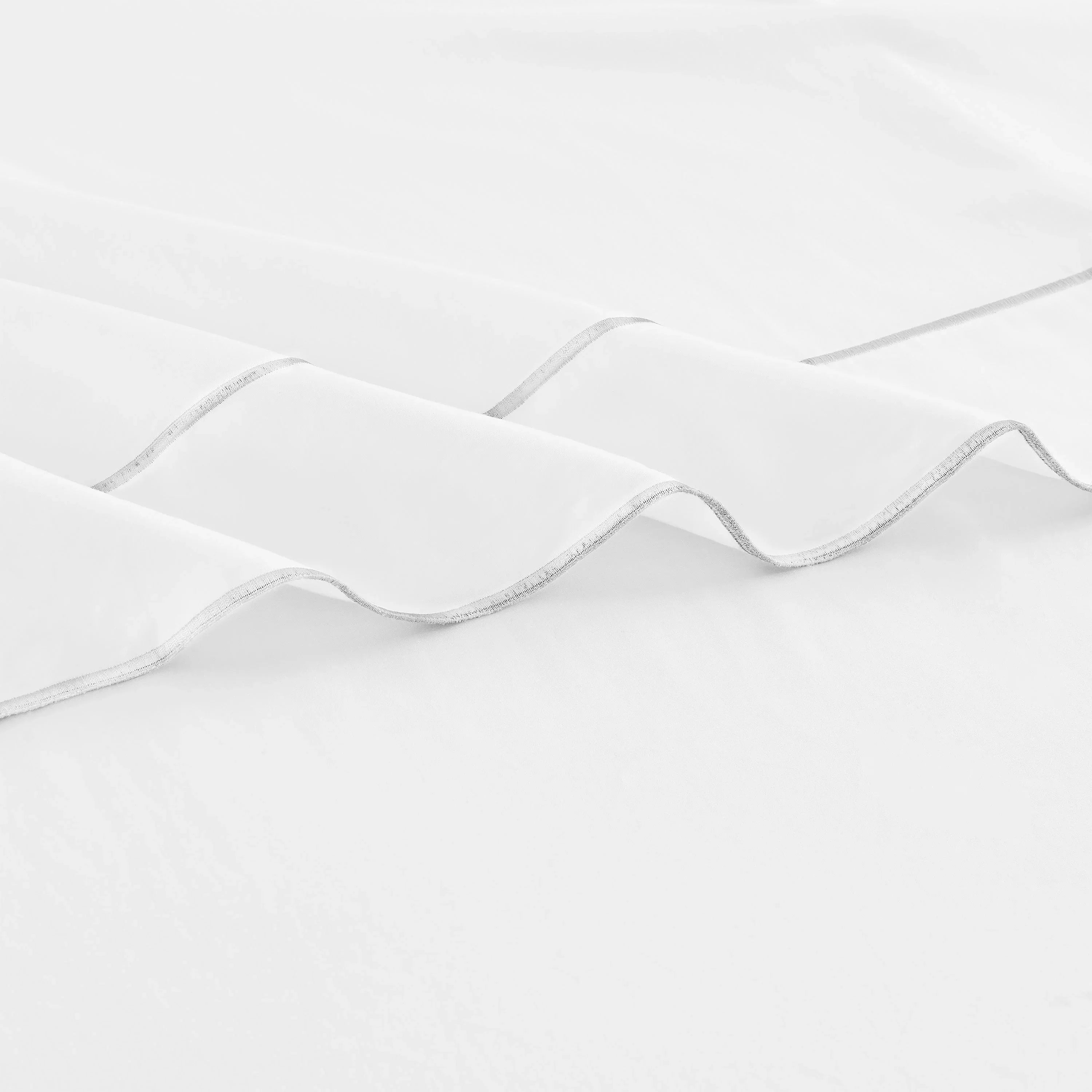 600 Thread Count Framed Sateen Embroidered Cotton Pillowcase Pair Mélange Home