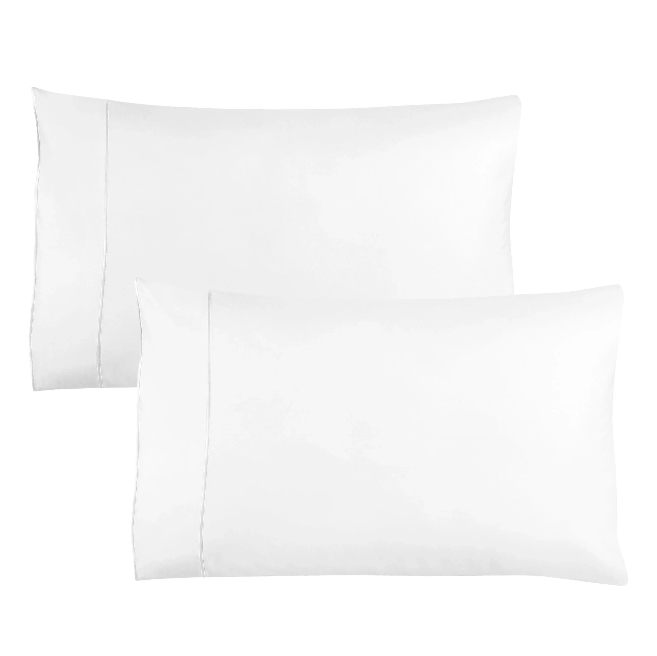 600 Thread Count Framed Sateen Embroidered Cotton Pillowcase Pair Mélange Home