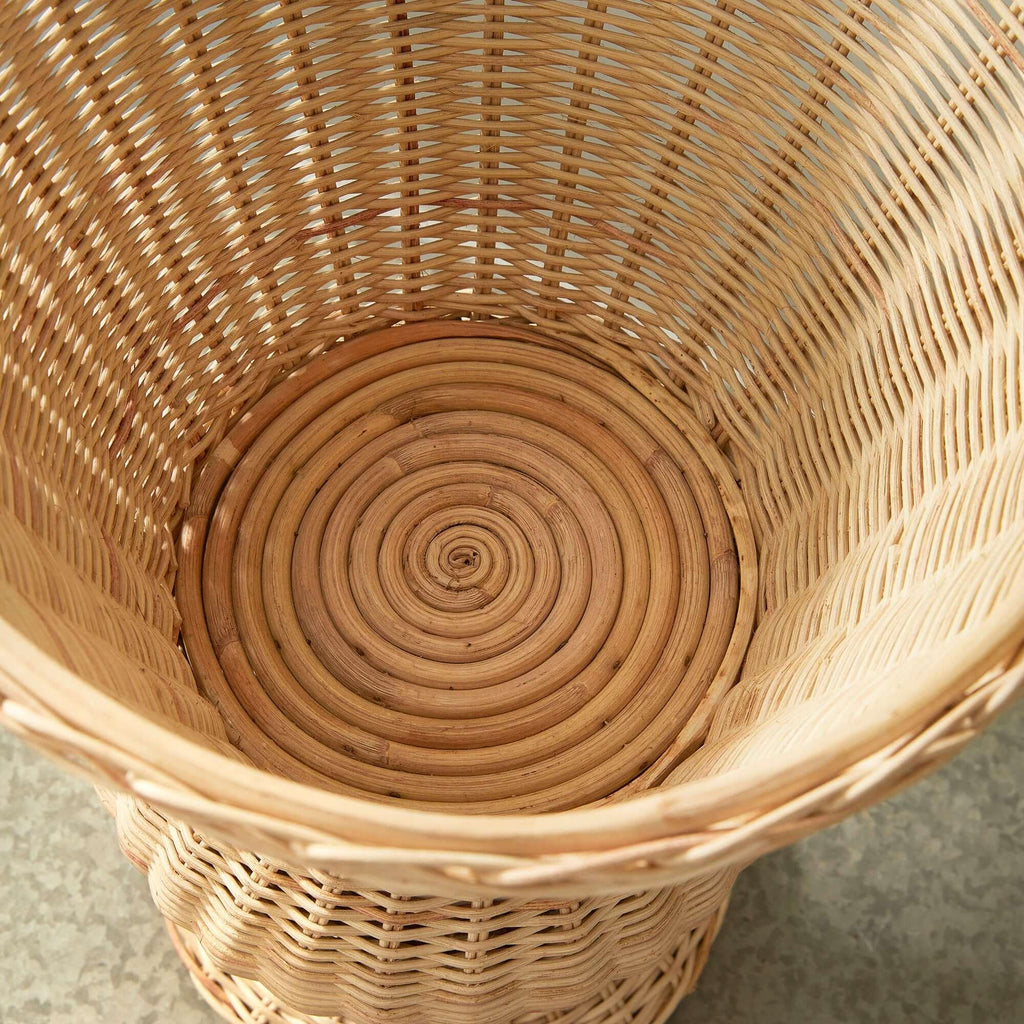 Wicker Urn-Shaped Decorative Vase Vintage Shopper