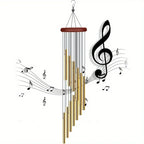 Wind Chimes - Golden Metal Aluminum