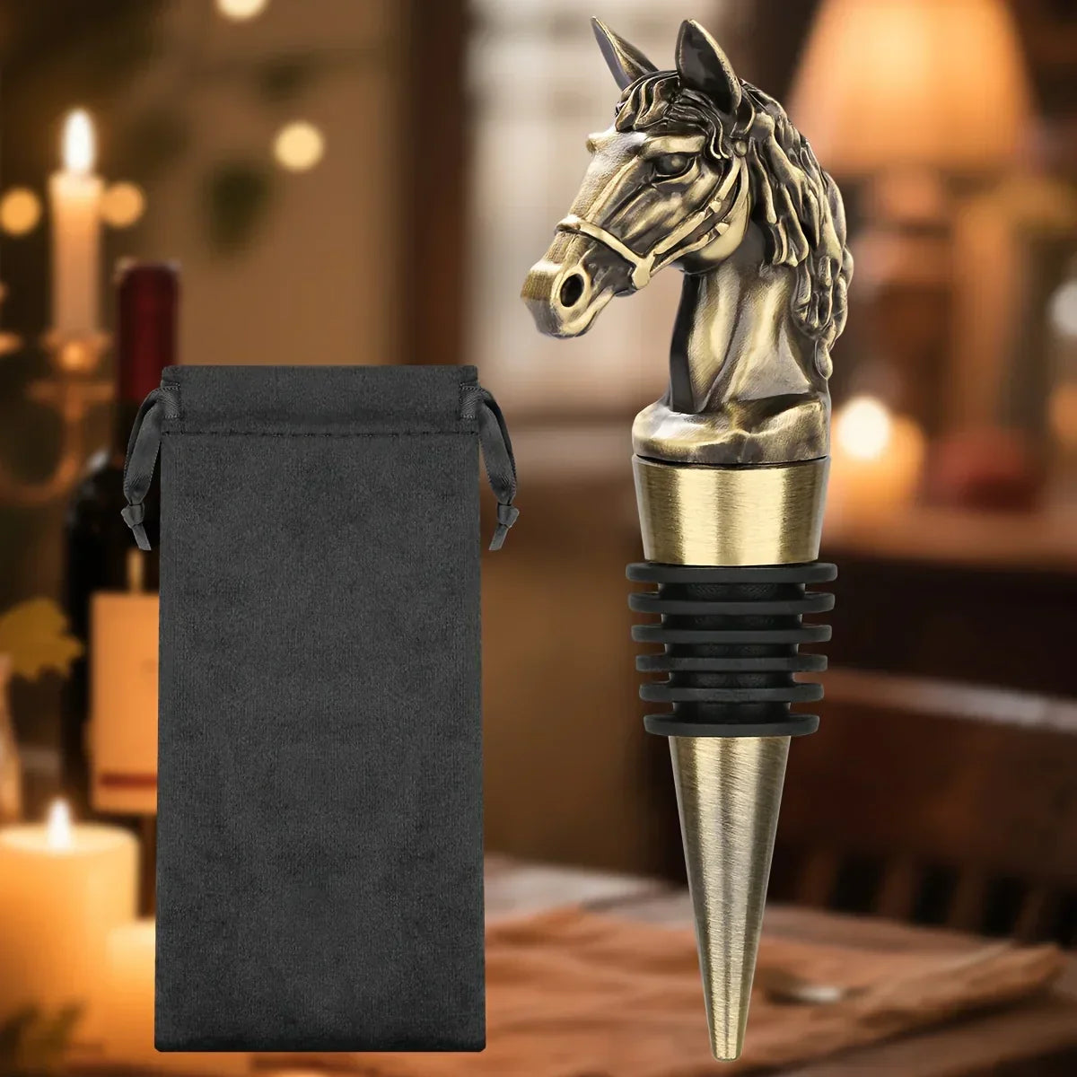 Wine Stopper - Metal Horse Head Champagne