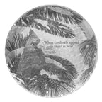 Winter Cardinal Round Plate