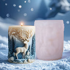 1pc Winter Deer Snow Scene 3D Silicone Mold - Exquisite Forest & Reindeer Carving Design, Flexible & Durable Reusable for Resin/Plaster/Candle Crafts, Perfect For Christmas Home Decor, Fireplace Ornaments & Holiday Gifts House Of Avana