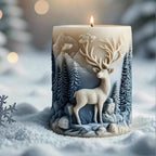 1pc Winter Deer Snow Scene 3D Silicone Mold - Exquisite Forest & Reindeer Carving Design, Flexible & Durable Reusable for Resin/Plaster/Candle Crafts, Perfect For Christmas Home Decor, Fireplace Ornaments & Holiday Gifts House Of Avana