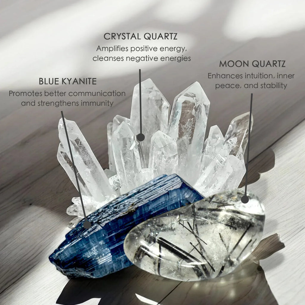 Clear crystal candle in mercury glass holder, coconut-soy wax, frosted finish - House of Avana