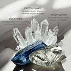 Clear crystal candle in mercury glass holder, coconut-soy wax, frosted finish - House of Avana