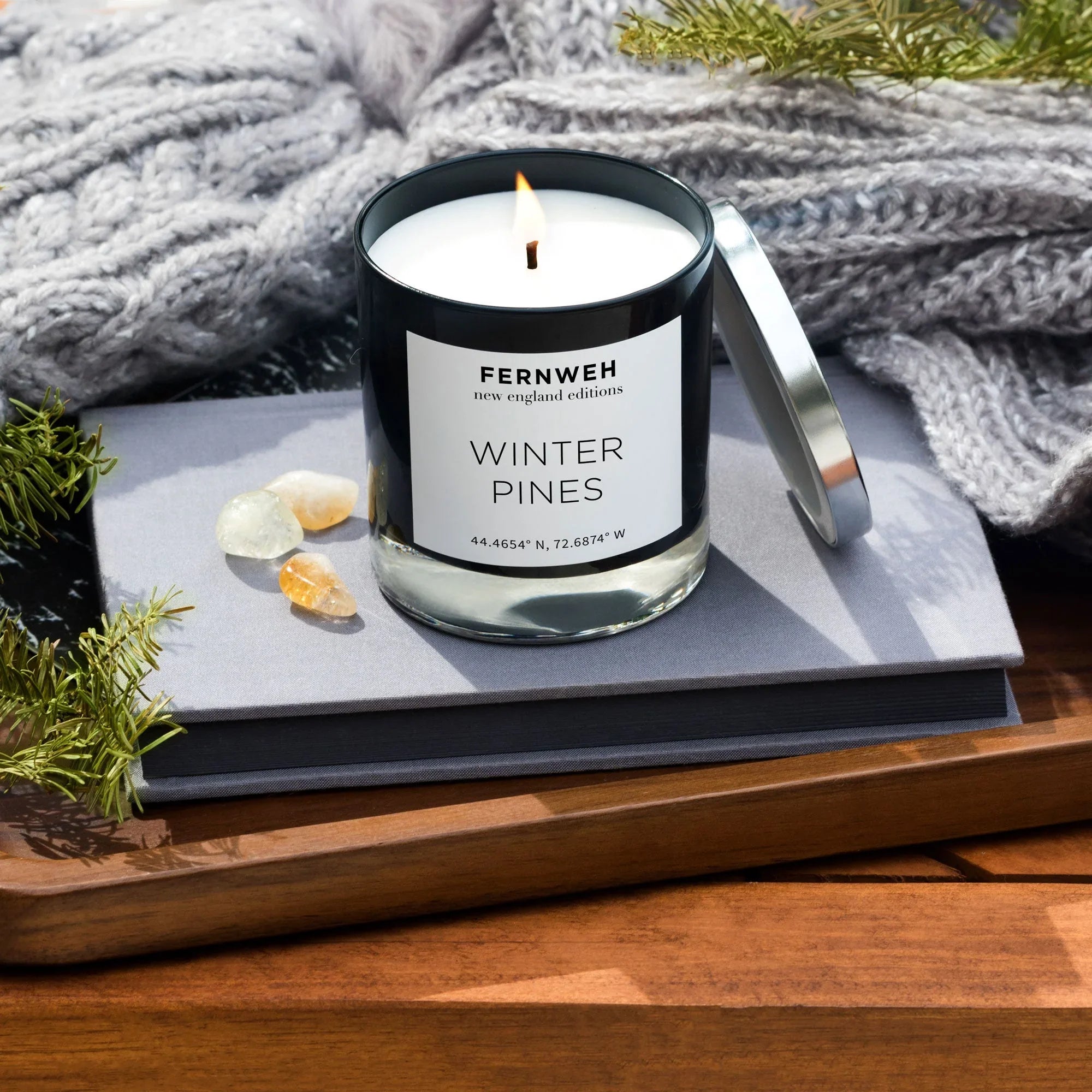 Winter Pines Scented Soy Candle Fernweh Editions