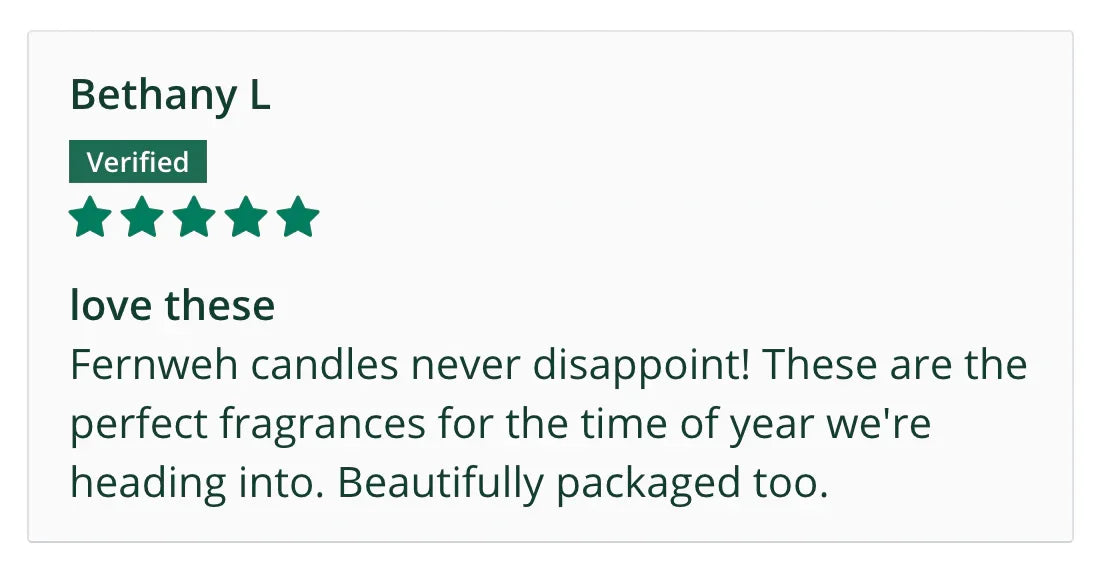 Winter Pines Scented Soy Candle Fernweh Editions