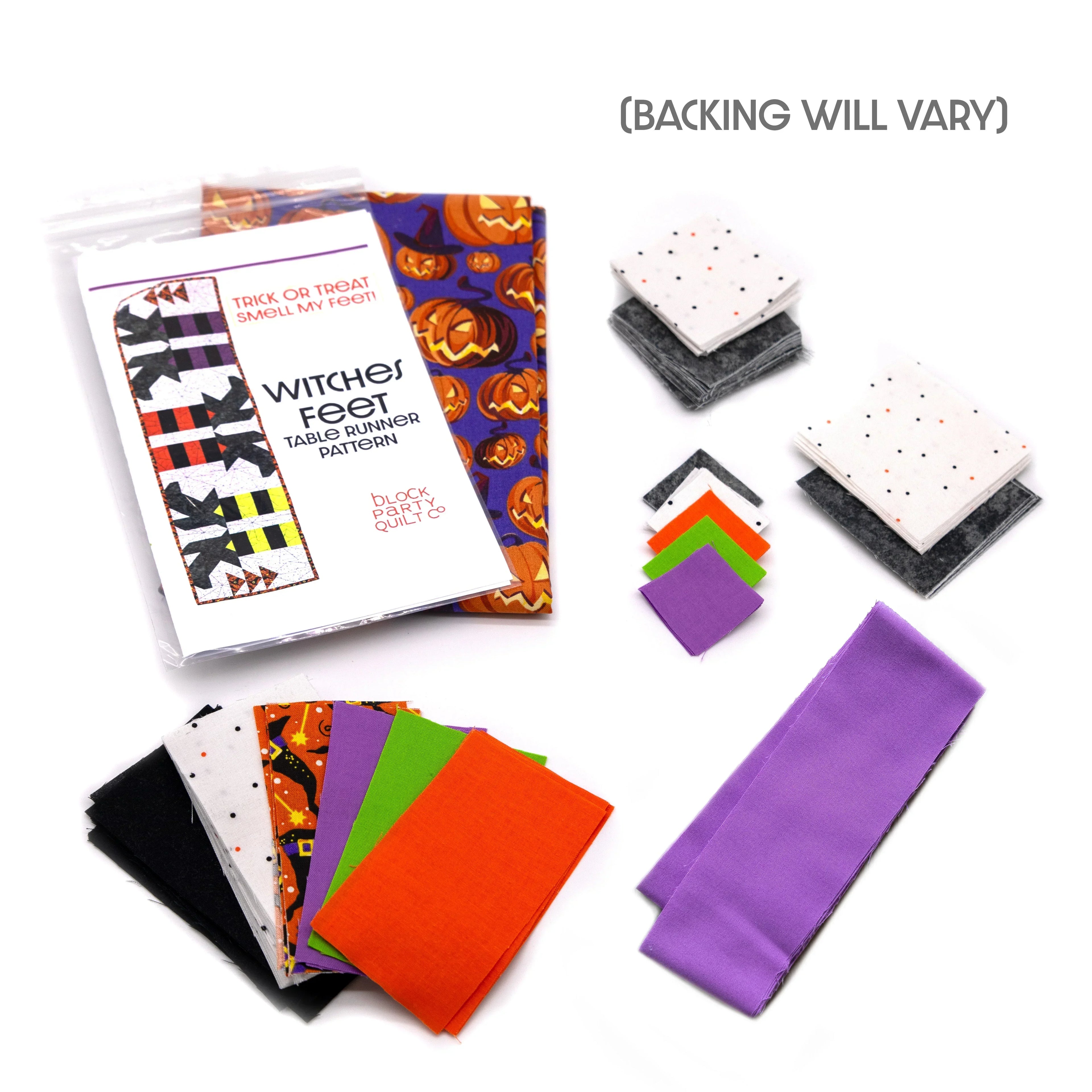 Witches Feet Table Runner Precut Quilt Kit Block Party Quilt Co