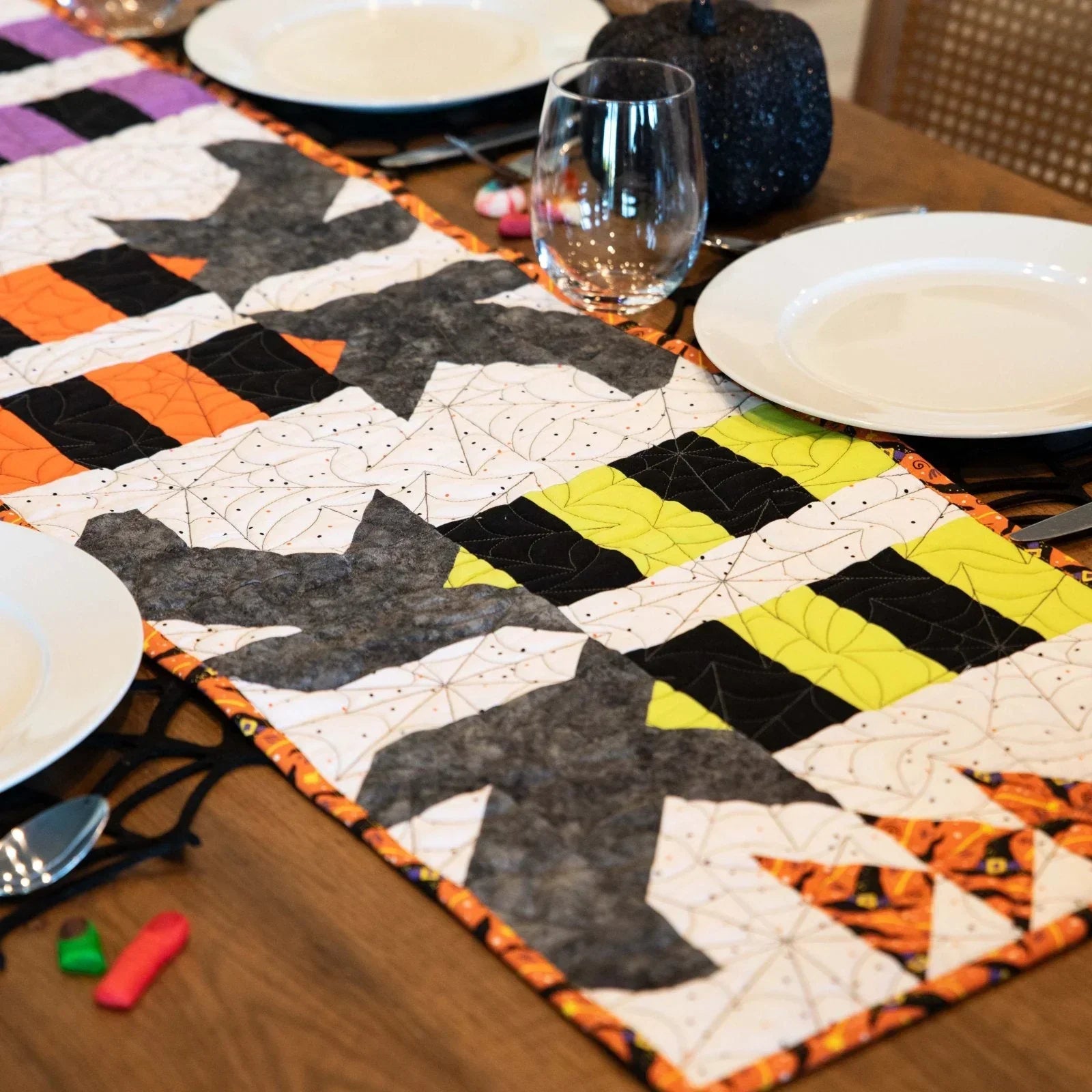 Witches Feet Table Runner Precut Quilt Kit Block Party Quilt Co