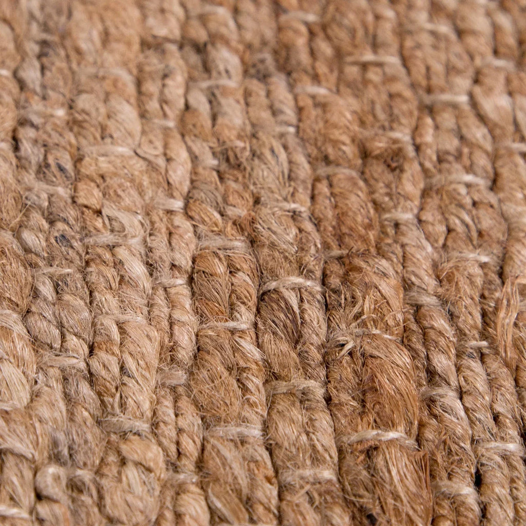 Jute Rug Kaia Hand-Woven with Natural Fibers in Nature Brown RugYourHome