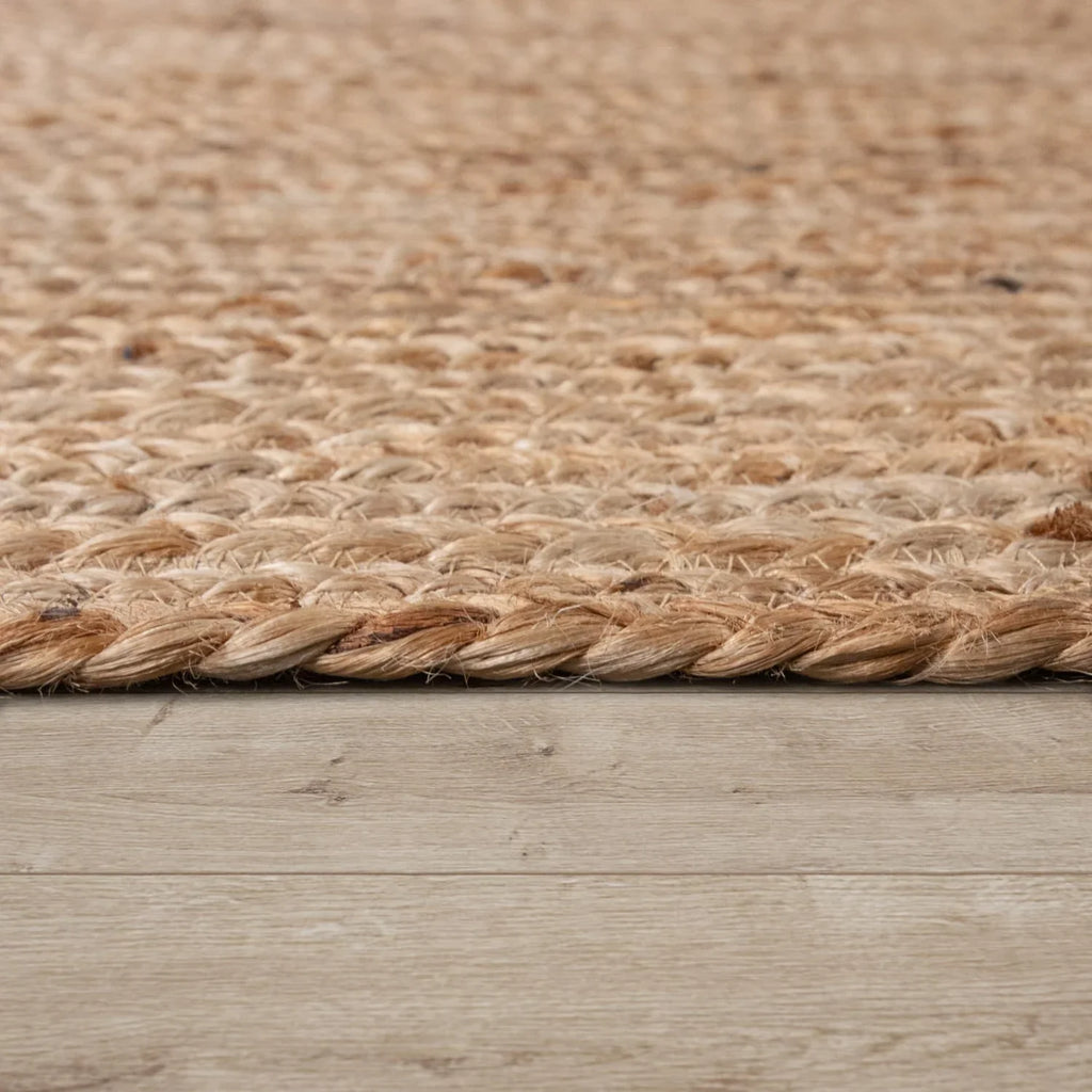 Jute Rug Kaia Hand-Woven with Natural Fibers in Wooden Brown RugYourHome