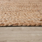 Jute Rug Kaia Hand-Woven with Natural Fibers in Wooden Brown RugYourHome