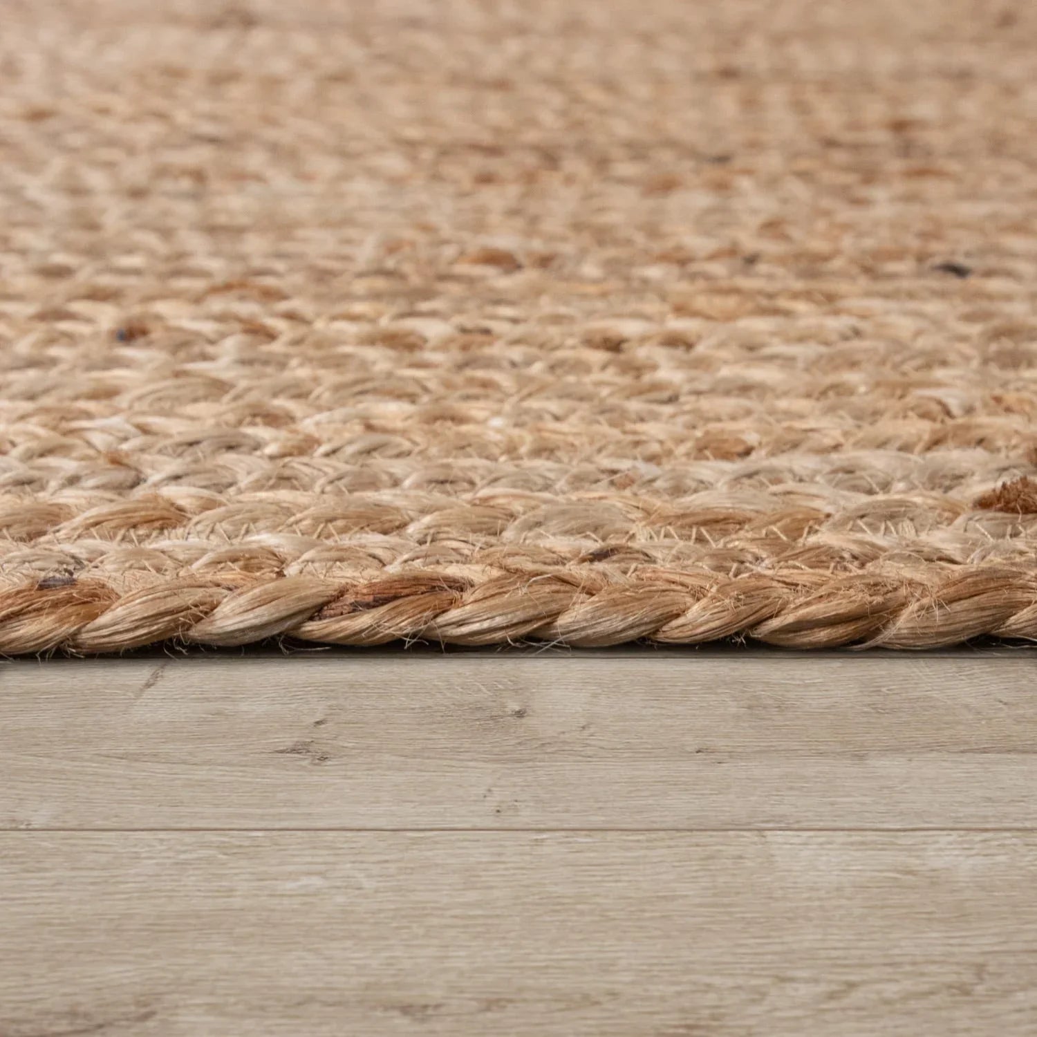 Jute Rug Kaia Hand-Woven with Natural Fibers in Wooden Brown RugYourHome