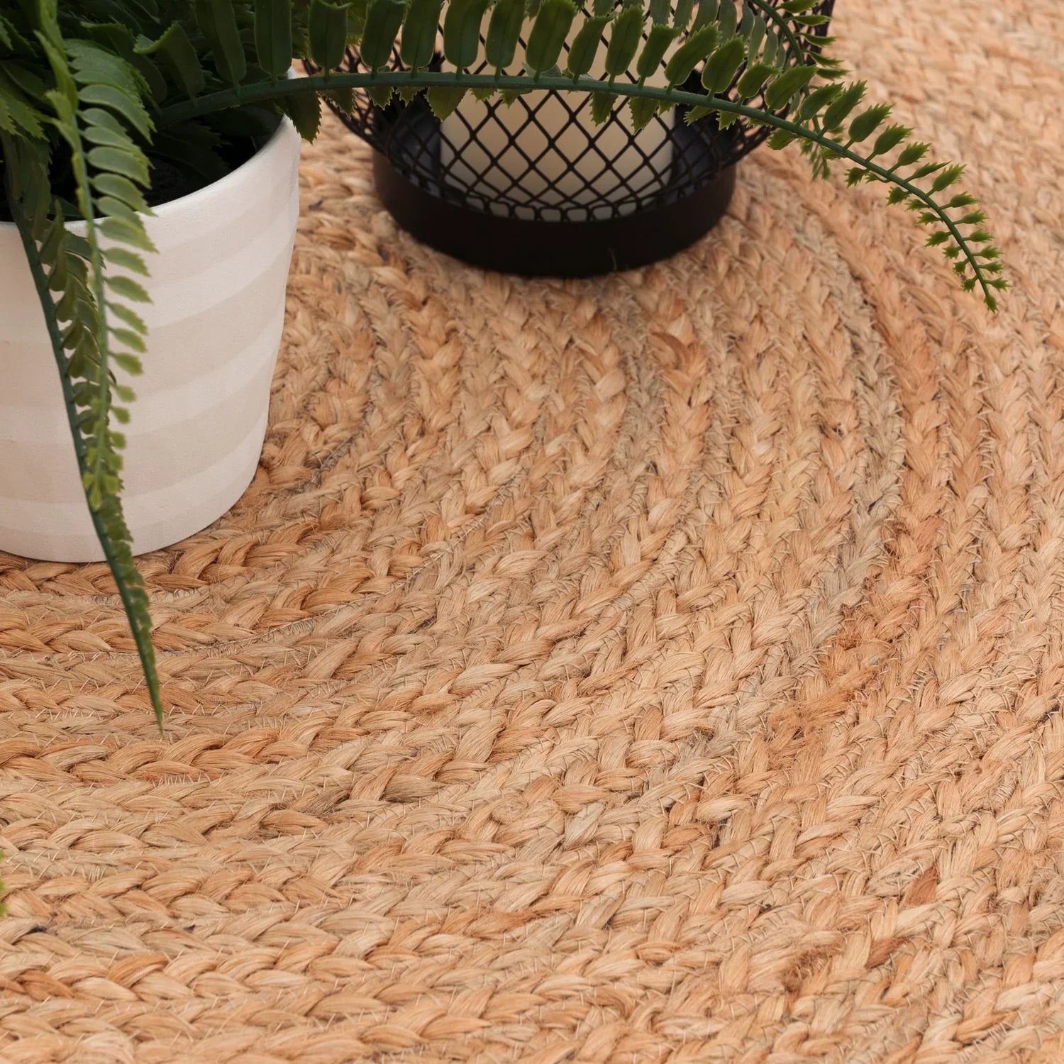 Boho Rug Kaia Hand-Made with Natural Colors & Jute Fibers RugYourHome