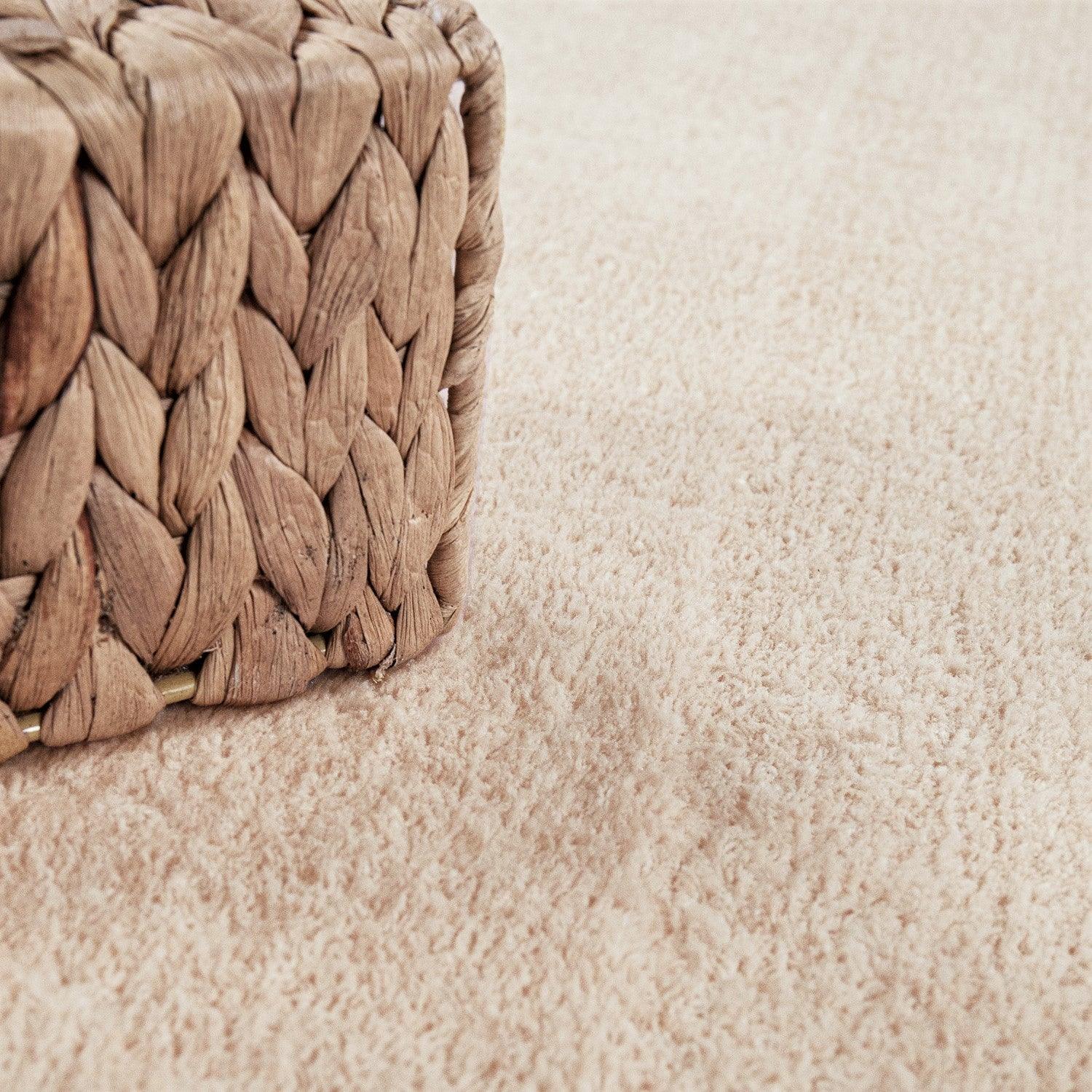 Soft Area Rug with Anti-Slip Backing Washable - Beige RugYourHome