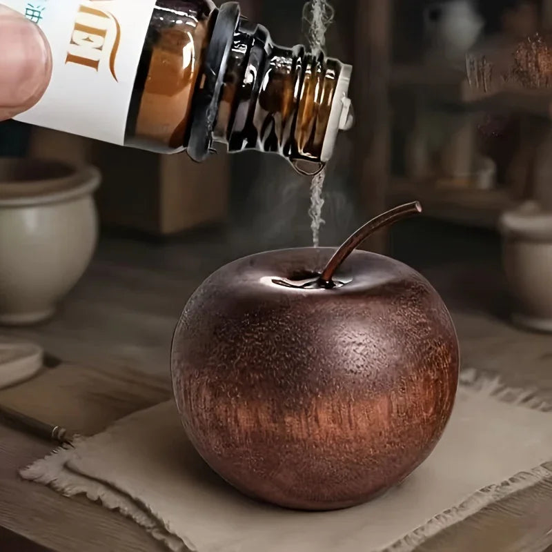 A Randomly Styled Natural Wood Aroma Diffuser with Elegant Wood Grain, Non-Flammable, Perfect Gift Choice - Enhances Air Quality, Apple-Shaped Fragrance Diffuser with Natural Wood Texture, Suitable for Home, Car, Office, Bath House Of Avana [[SKU:HOA-FRG-003]]