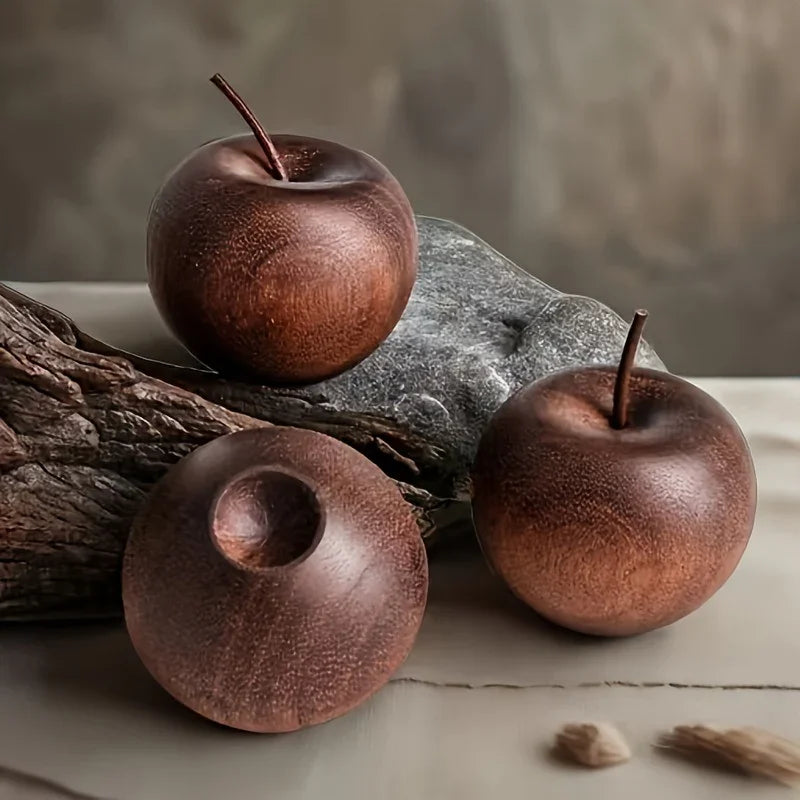 A Randomly Styled Natural Wood Aroma Diffuser with Elegant Wood Grain, Non-Flammable, Perfect Gift Choice - Enhances Air Quality, Apple-Shaped Fragrance Diffuser with Natural Wood Texture, Suitable for Home, Car, Office, Bath House Of Avana [[SKU:HOA-FRG-003]]