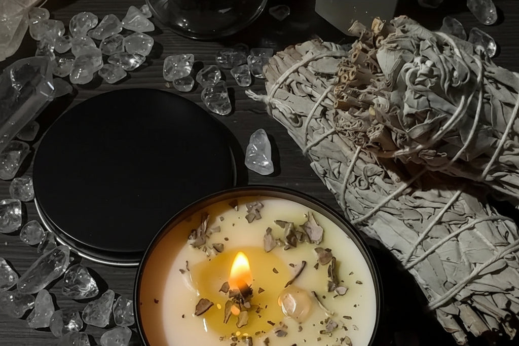 2 Pack Handmade Sage & Holy Wood Soy Wax Candles - Long-lasting 12+ Hour Burn Time, Crystal Clear Glass... - House Of Avana