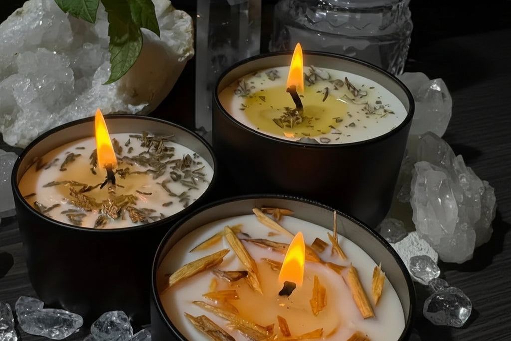 2 Pack Handmade Sage & Holy Wood Soy Wax Candles - Long-lasting 12+ Hour Burn Time, Crystal Clear Glass... - House Of Avana