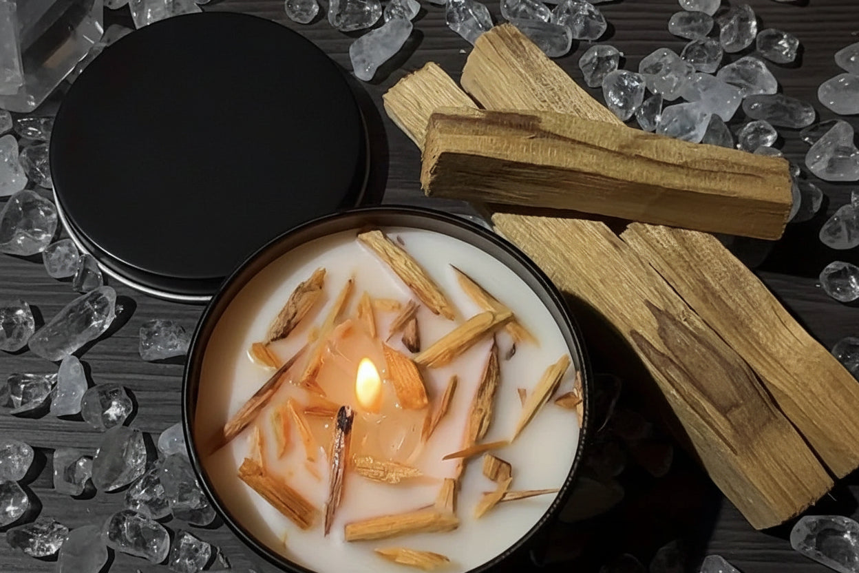 2 Pack Handmade Sage & Holy Wood Soy Wax Candles - Long-lasting 12+ Hour Burn Time, Crystal Clear Glass... - House Of Avana