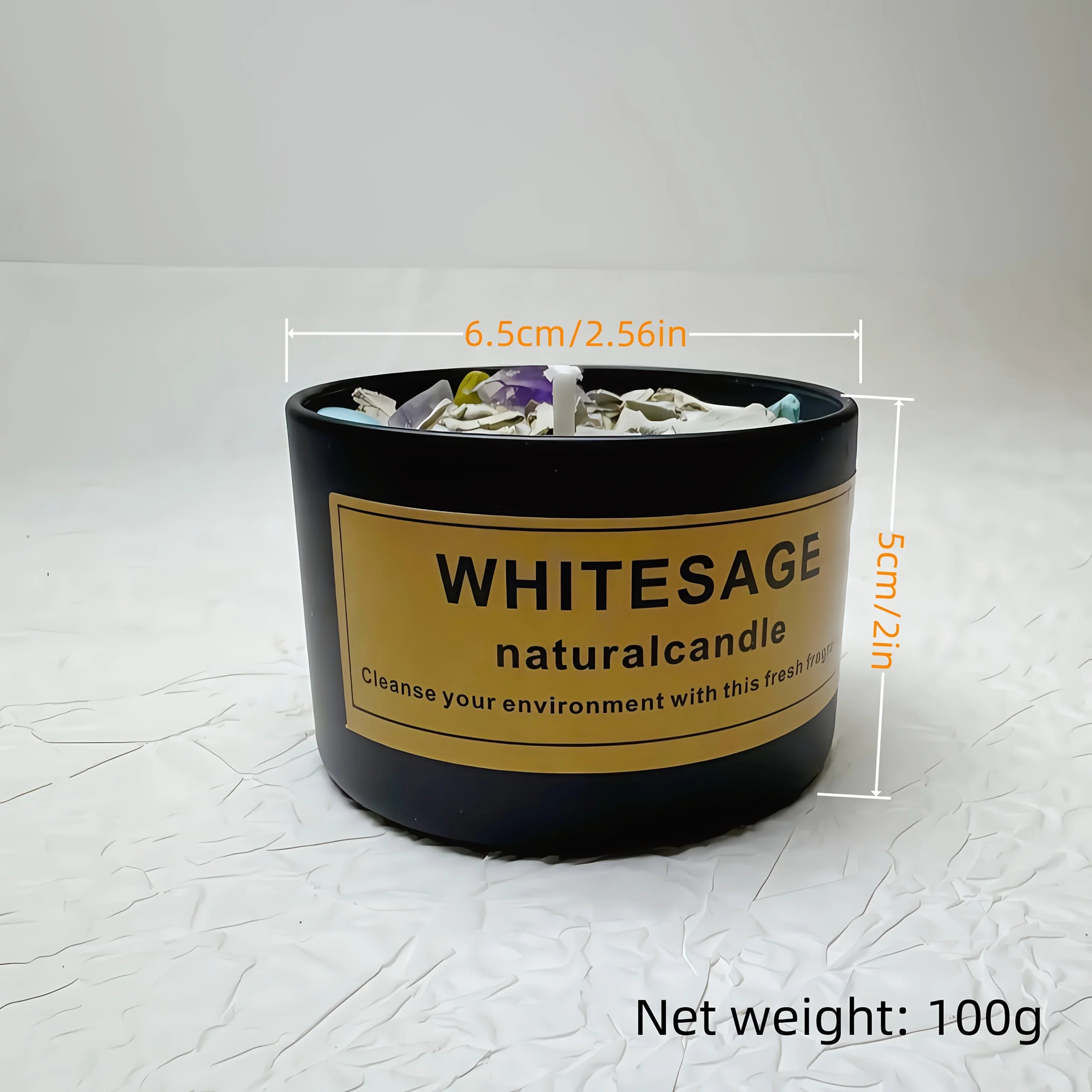 2 Pack Handmade Sage & Holy Wood Soy Wax Candles - Long-lasting 12+ Hour Burn Time, Crystal Clear Glass... - House Of Avana