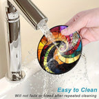 S/ Set New Style Mandala Wood Coasters Decorative Drink Coasters for Home, Kitchen, and Dining, Perfect... - House Of Avana