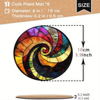 S/ Set New Style Mandala Wood Coasters Decorative Drink Coasters for Home, Kitchen, and Dining, Perfect... - House Of Avana