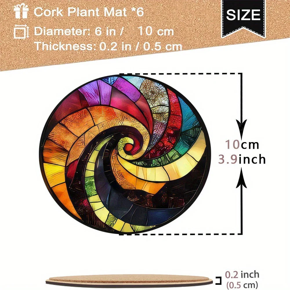 S/ Set New Style Mandala Wood Coasters Decorative Drink Coasters for Home, Kitchen, and Dining, Perfect... - House Of Avana