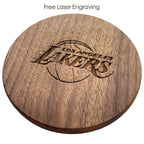 S Free Custom Engrave Solid Walnut Wood Coaster Round Beech Wood Cup Mat Durable Heat Resistant Tea... - House Of Avana