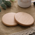 S Free Custom Engrave Solid Walnut Wood Coaster Round Beech Wood Cup Mat Durable Heat Resistant Tea... - House Of Avana