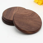 S Free Custom Engrave Solid Walnut Wood Coaster Round Beech Wood Cup Mat Durable Heat Resistant Tea... - House Of Avana