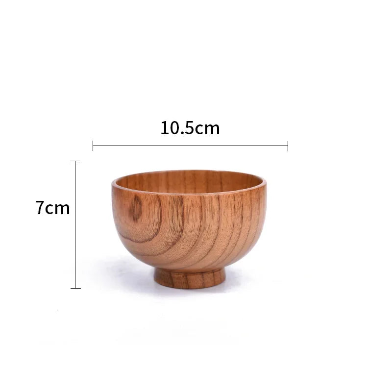Jujube Wood Bowls Small Solid Salad Tableware, alternate view - House Of Avana