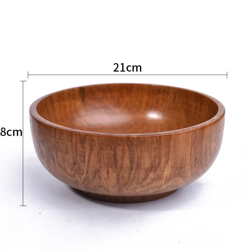 Jujube Wood Bowls Small Solid Salad Tableware, alternate view - House Of Avana