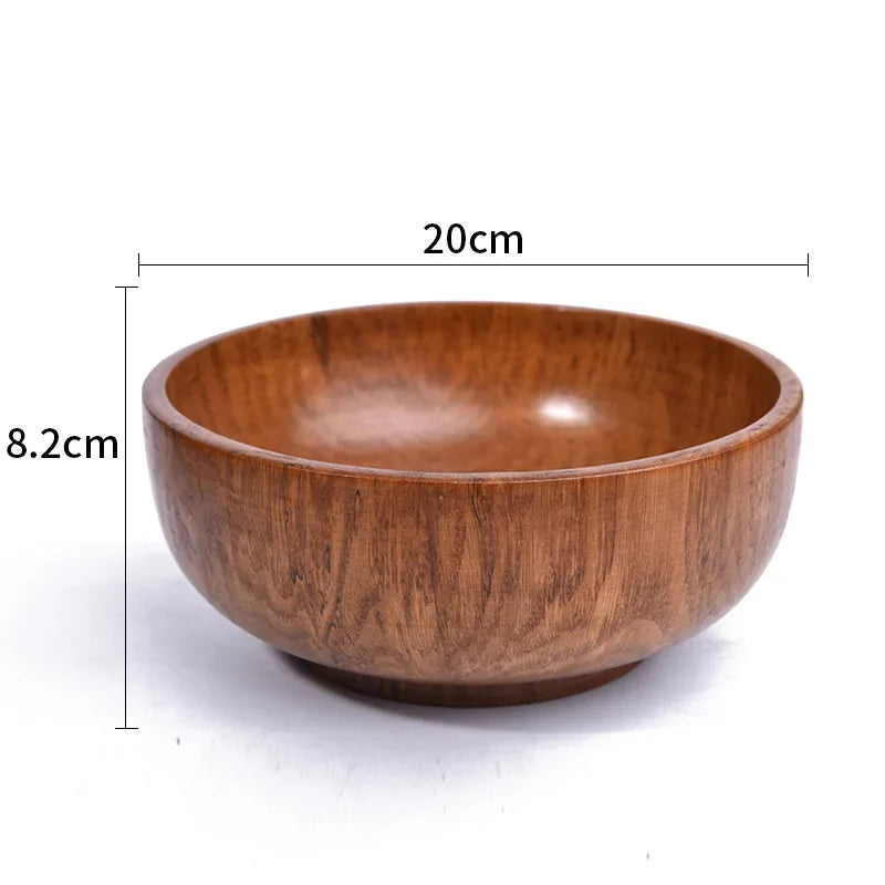 Jujube Wood Bowls Small Solid Salad Tableware, alternate view - House Of Avana